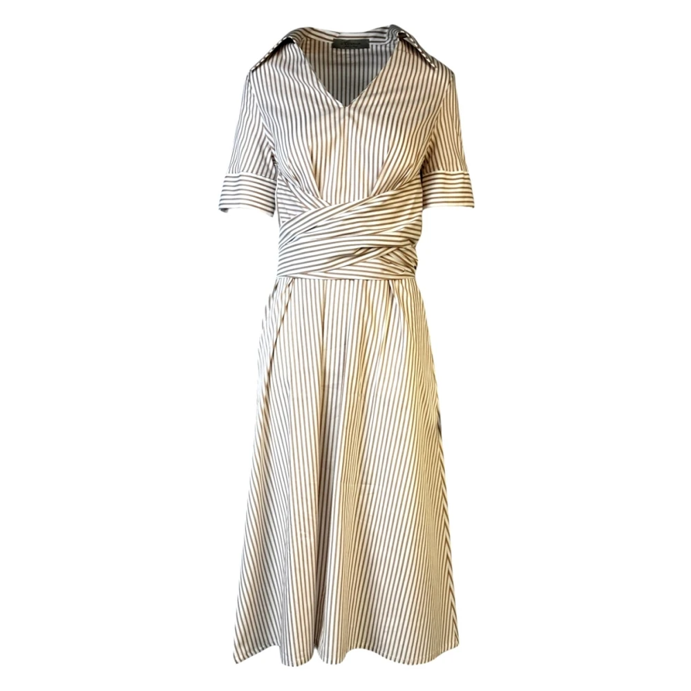 D.Exterior Gestreepte polojurk met tailleband Multicolor Dames