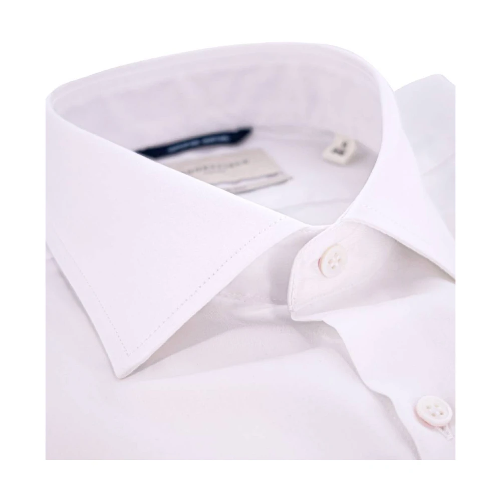 Brooksfield Slim Fit Franse Kraag Katoenen Overhemd White Heren
