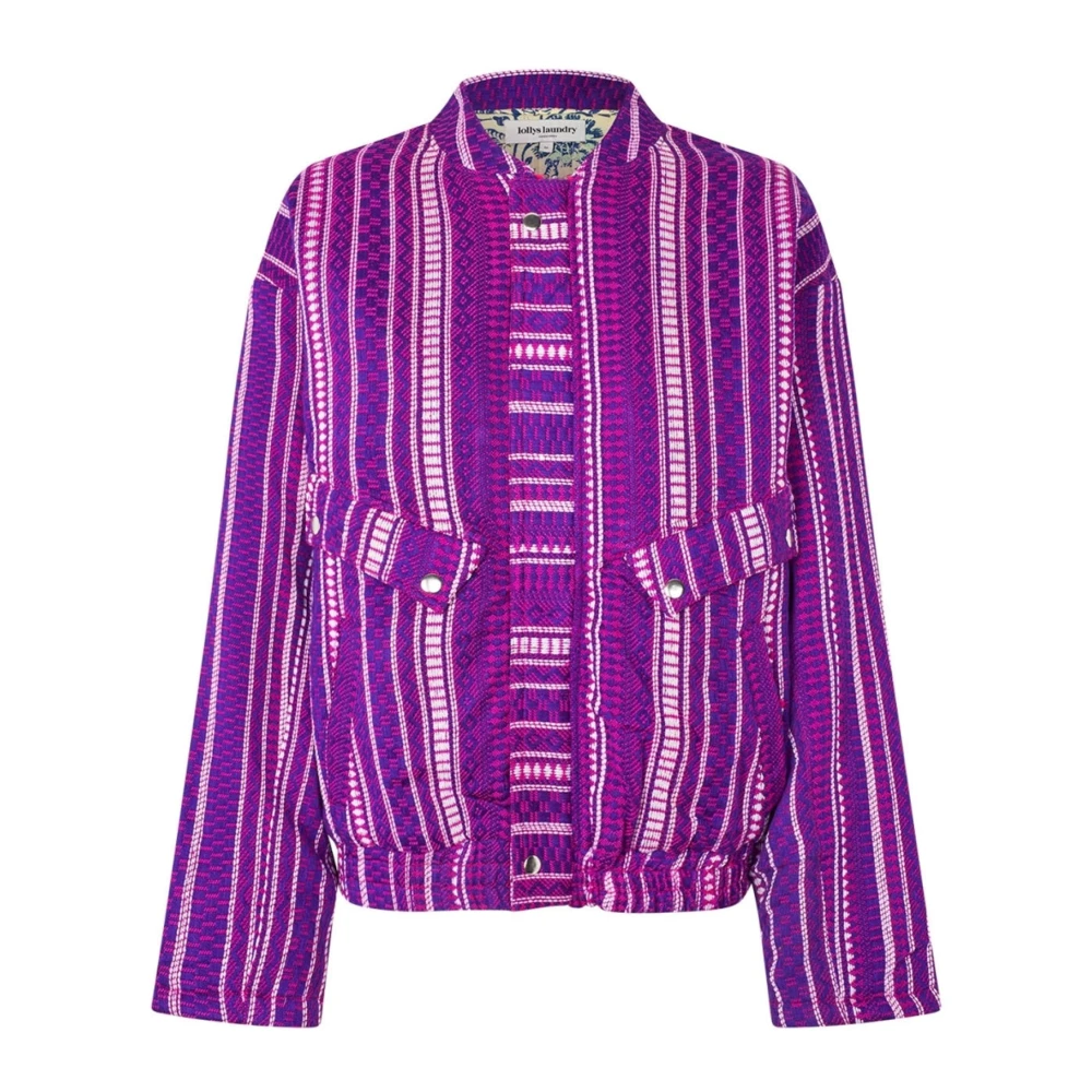 Lollys Laundry Women's Multicolor Light Jackets, Xs, Pink Hawaiill Jacket Ls