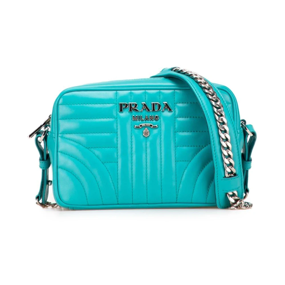 Prada Vintage Women's Blue Pre-Owned Camera Shoulder Bag