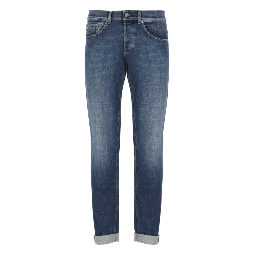 Dondup Blauwe Katoenen Jeans voor Mannen Blue Heren