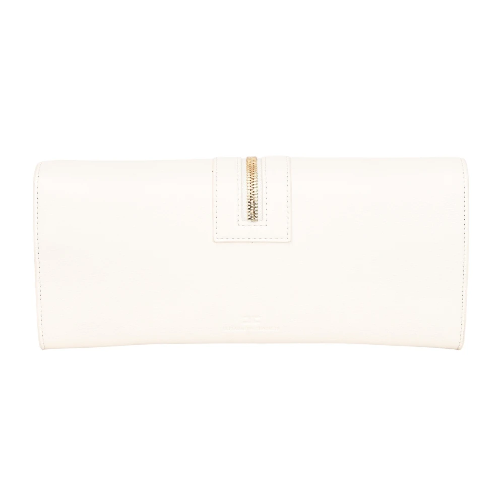 Elisabetta Franchi Witte Synthetisch Leren Clutch Tas Yellow Dames