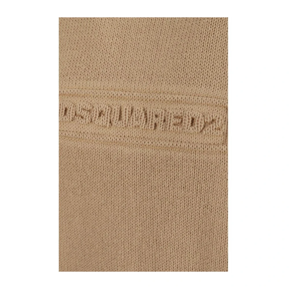 Dsquared2 Geborduurde Logo Katoenen Trui Brown Heren