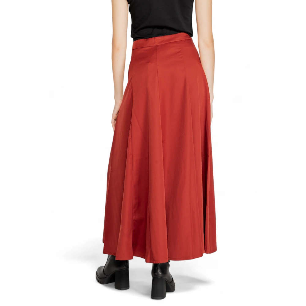 Vero Moda Rode Effen Rok met Ritssluiting Red Dames