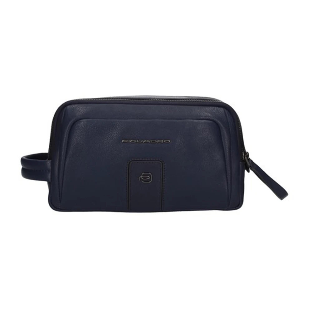 Piquadro Blauwe Leren Tas Eén Blue Dames