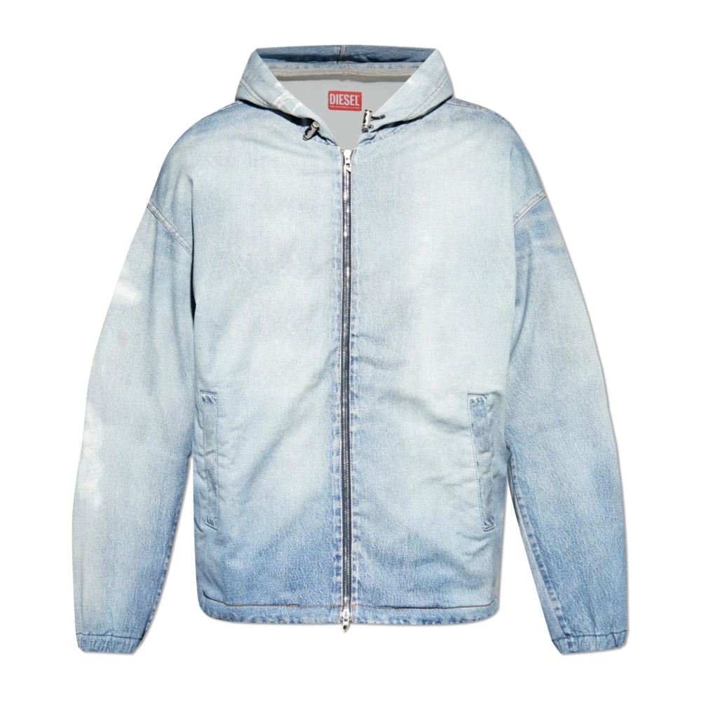 Diesel Mannelijk Blauw Jassen Heren, Xs, Denim, Denim Jack D-Wynny Jogg