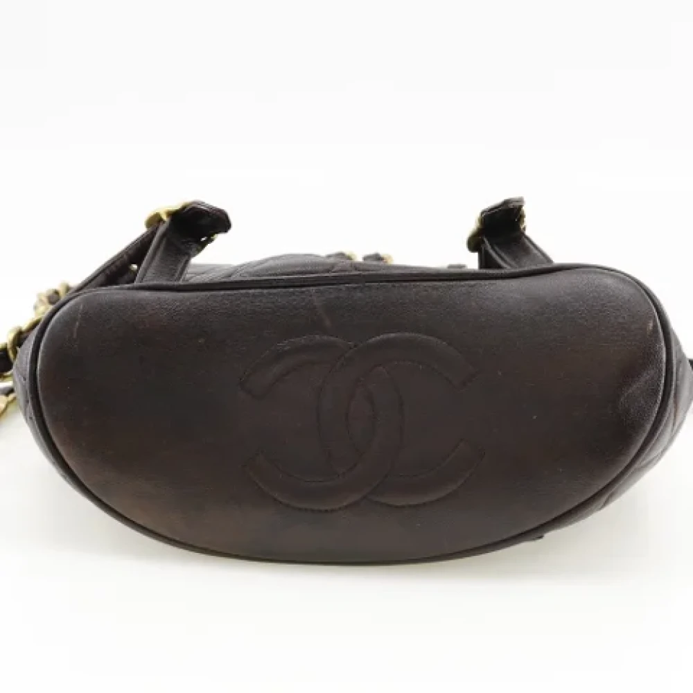 Chanel Vintage Pre-owned Leather backpacks Brown Dames