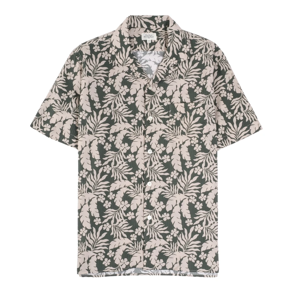 Hartford Palm MC Flower Print Shirt Green Heren