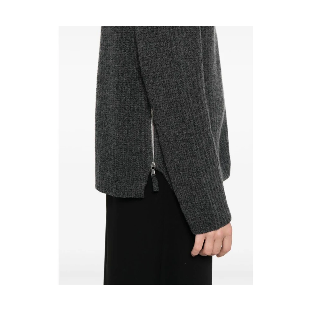 allude Gebreide Rolhals Sweater Gray Dames