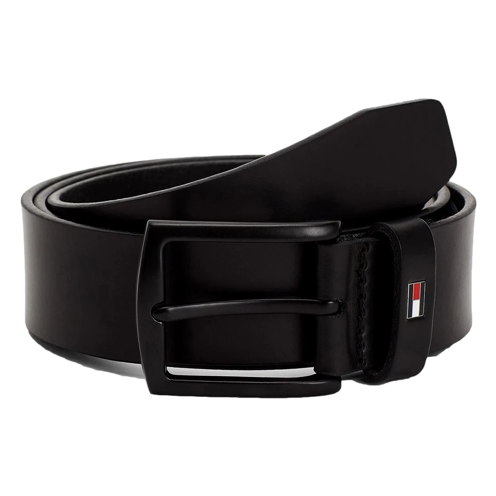 Tommy Jeans Mat Leren Denton Riem Black Heren