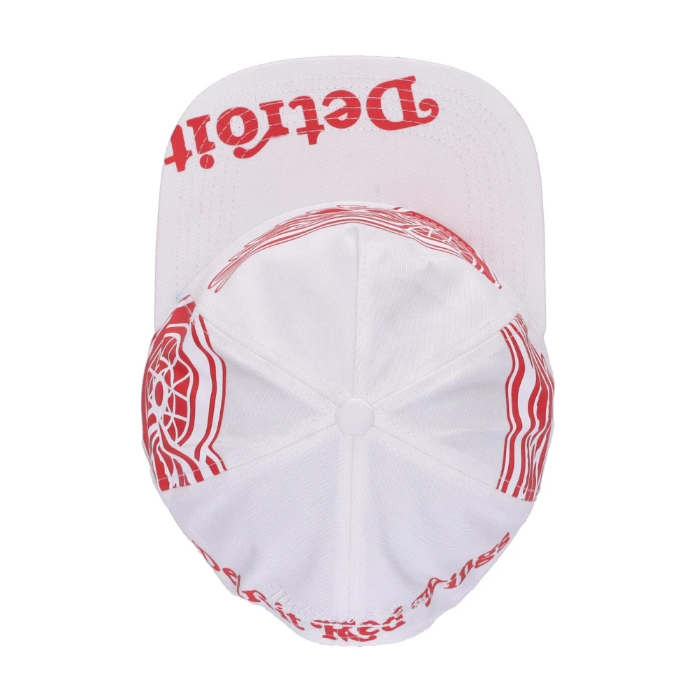 Mitchell & Ness Detroit Red Wings Platte Klep Pet White Heren