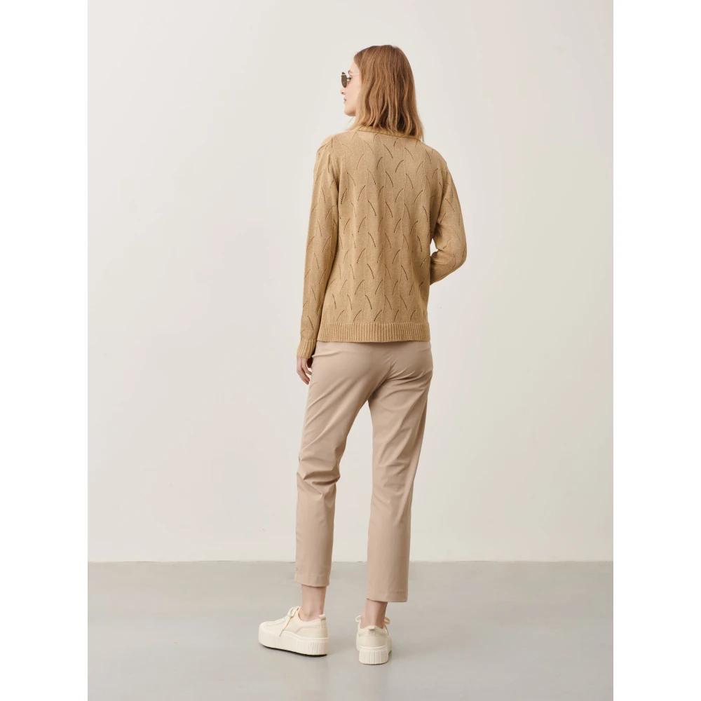Jane Lushka Pilates Vest Beige Katoen Lurex Beige Dames