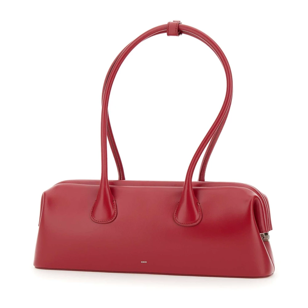 Osoi Helderrode leren schoudertas Red Dames