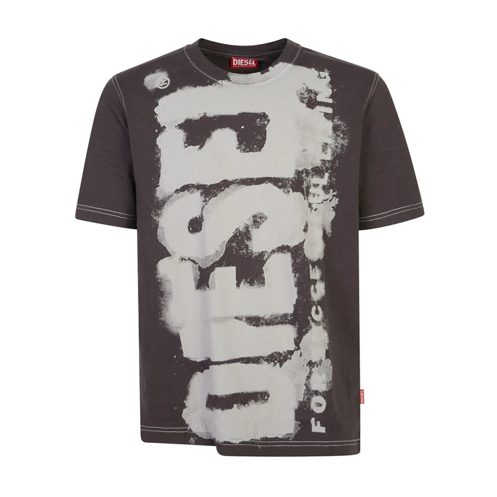 Diesel Grijze T-shirts en Polos Gray Heren