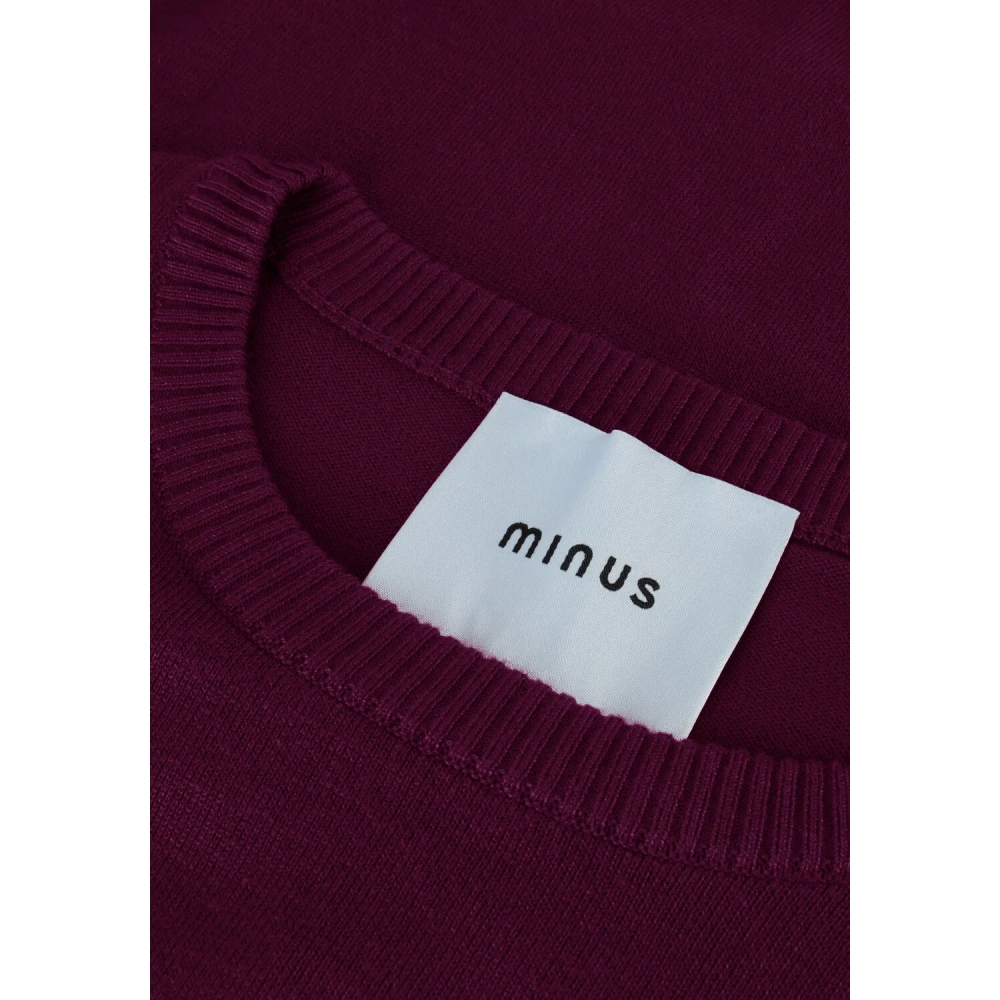 Minus Gebreide Tee voor vrouwen Purple Dames