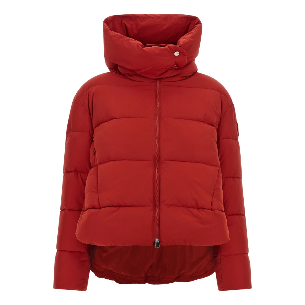 Pinko Red Asymmetrical Down Jacket - Female - Winter Jackets - L - Jackets