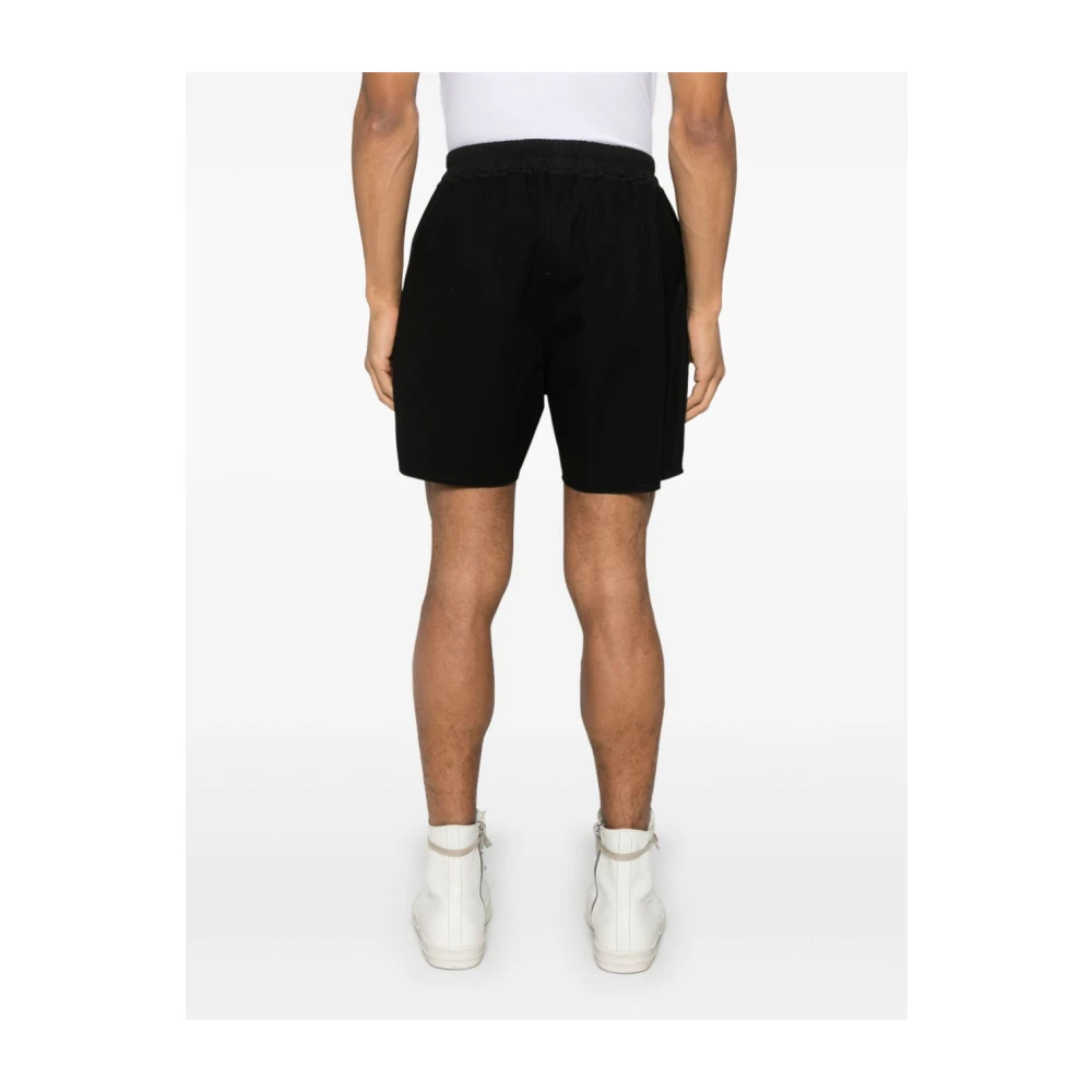 Rick Owens Zwarte Elastische Shorts met Trekkoord Taille Black Heren