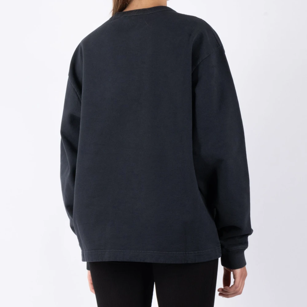Acne Studios Zwarte katoenen sweatshirt Black Dames