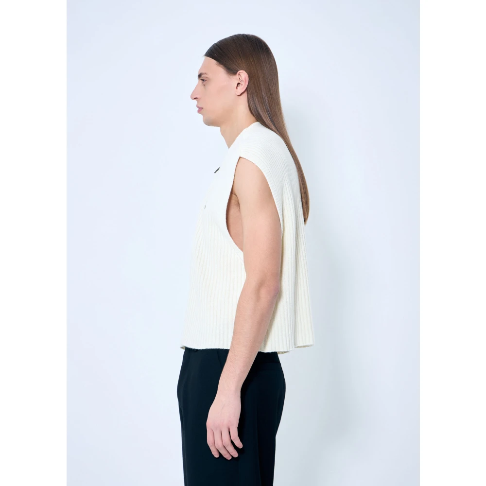 Vivienne Westwood Wol-Kasjmier Ritsvest Beige Heren