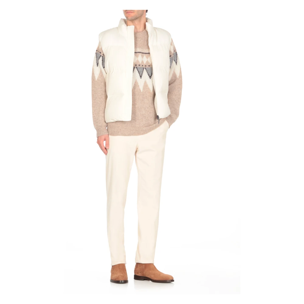 PESERICO Beige Alpaca Crewneck Jumper Sweater Beige Heren
