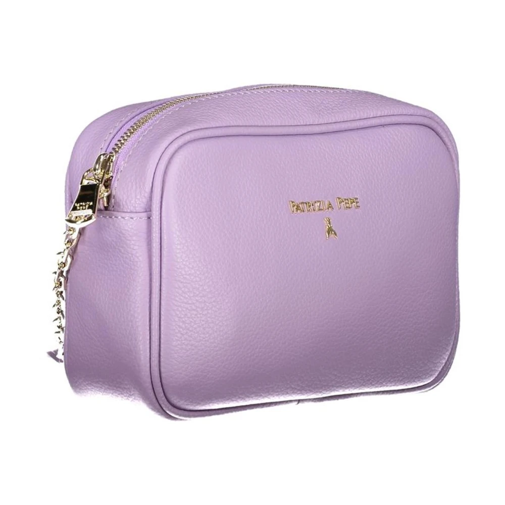 PATRIZIA PEPE Paarse Handtas met Ritssluiting en Binnenzak Purple Dames