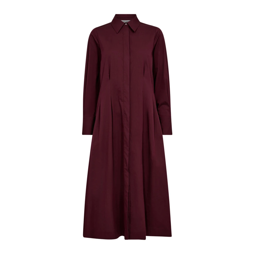 Co'couture Red Poppycc Long Shirt Dress In Wine - Female - Shirt Dresses - Xl - Dresses