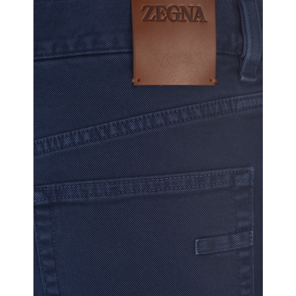 Ermenegildo Zegna Blauwe Roccia Jeans Slim Fit Blue Heren