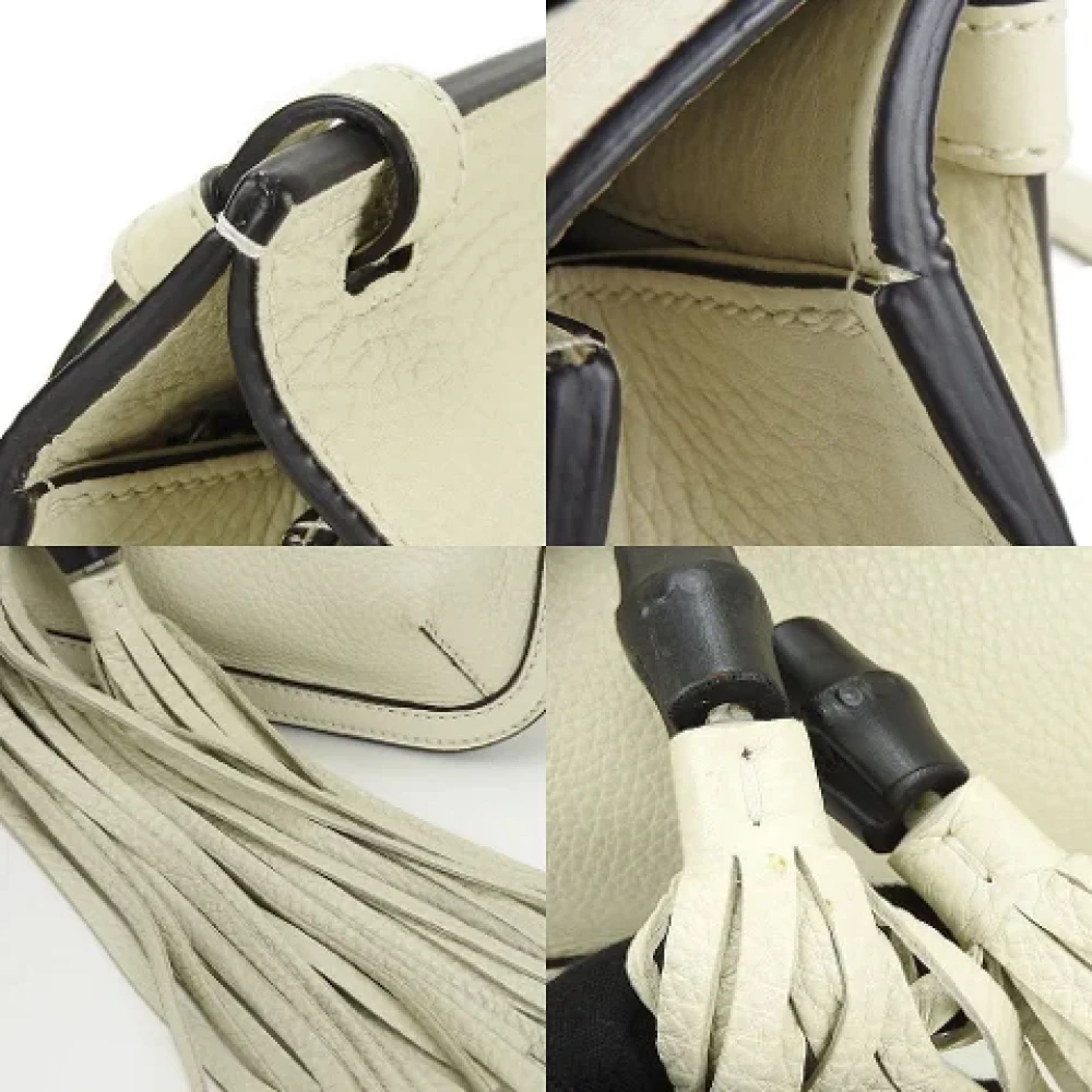 Gucci Vintage Pre-owned Leather gucci-bags White Dames
