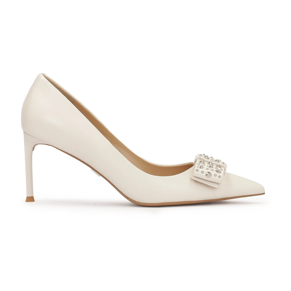 Kazar Kräm strass rosett pumps Beige, Dam