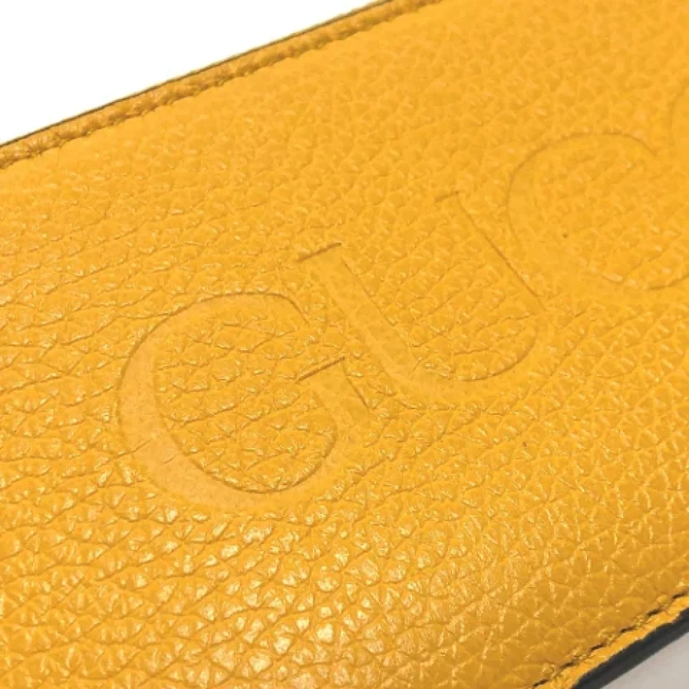 Gucci Vintage Pre-owned Leather wallets Yellow Heren