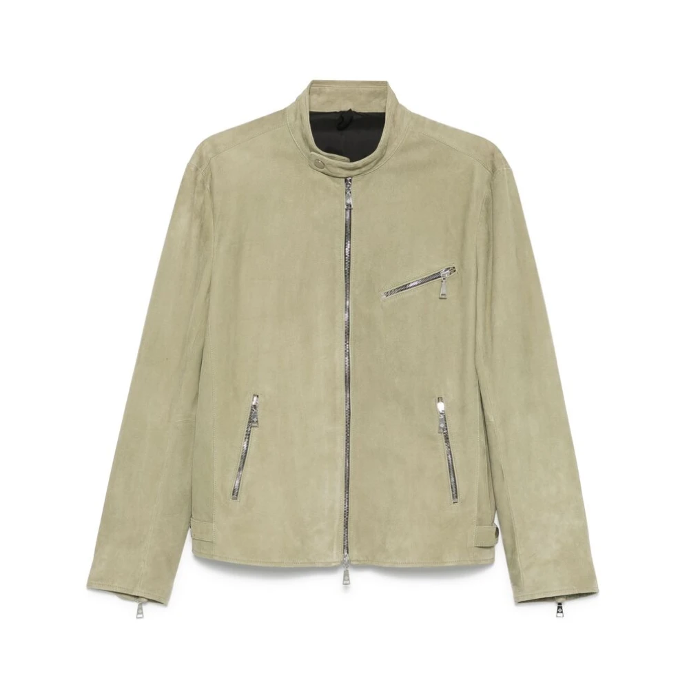 Tagliatore Leren jas Green Heren
