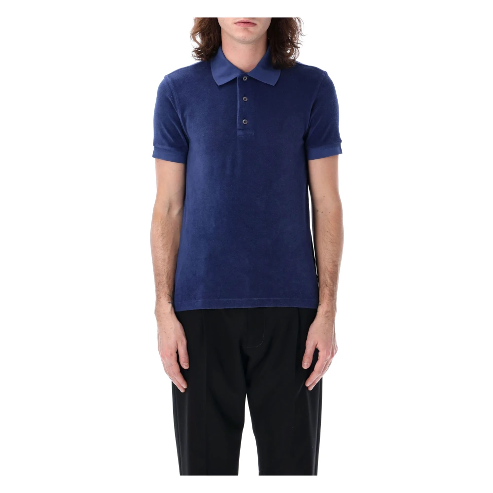 Tom Ford Midnight Blue Polo Shirt Blue Heren