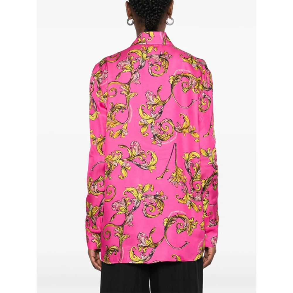 Versace Jeans Couture Barocco-print shirt in Fuchsia Pink Dames