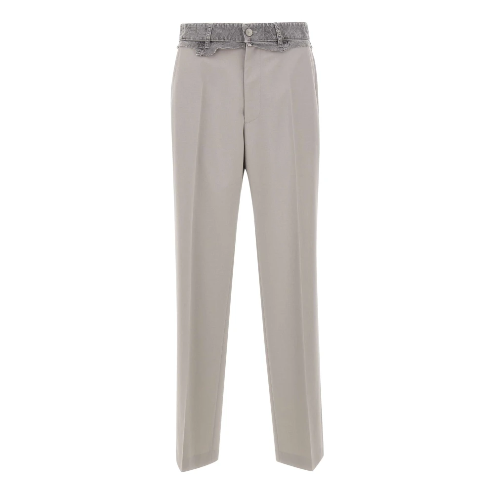 Mm6 Maison Margiela Men's Gray Straight Trousers