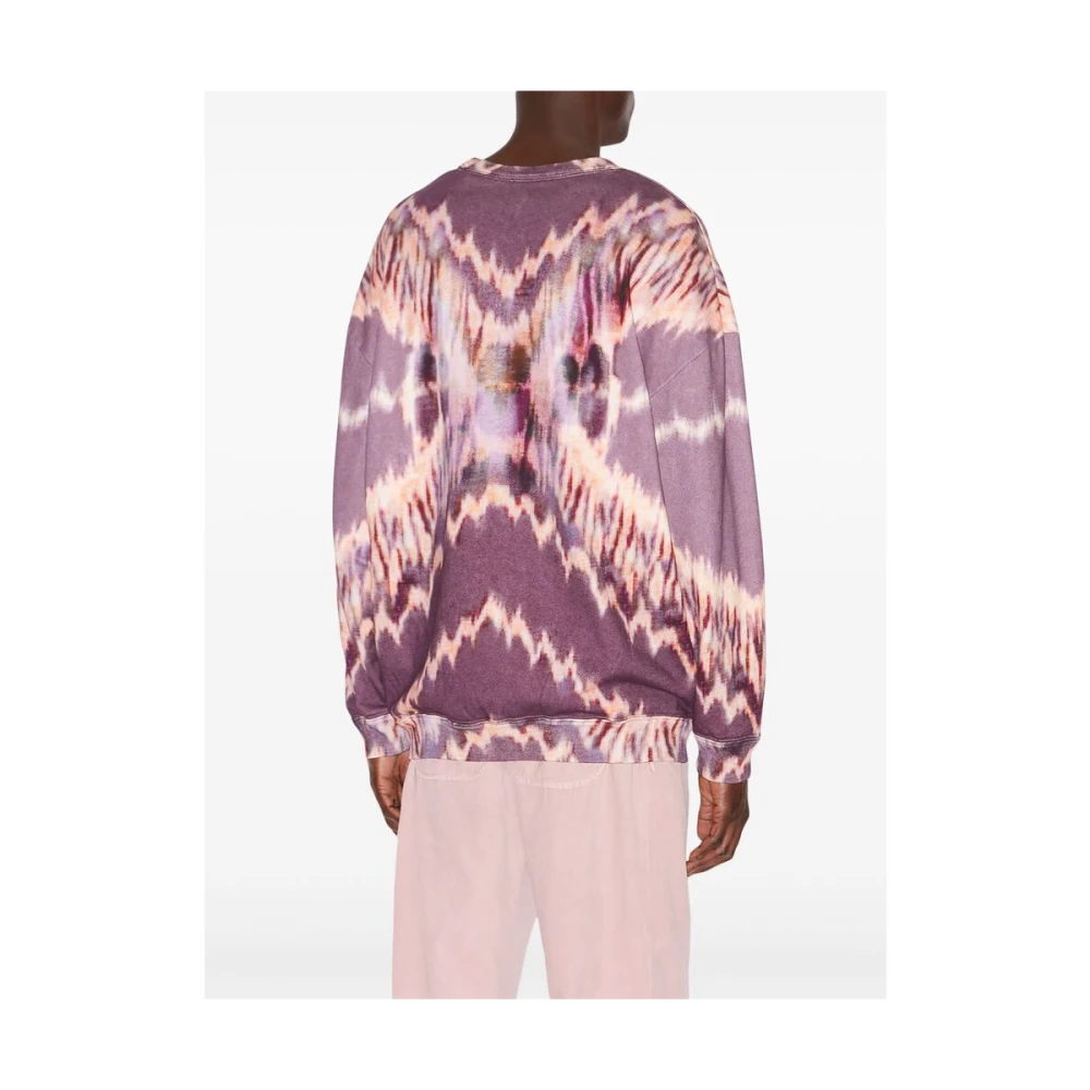 Isabel marant Tie-Dye Crew Neck Sweatshirt Purple Heren