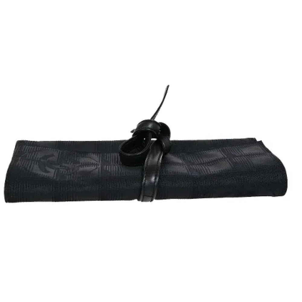 Chanel Vintage Pre-owned Canvas clutches Black Dames