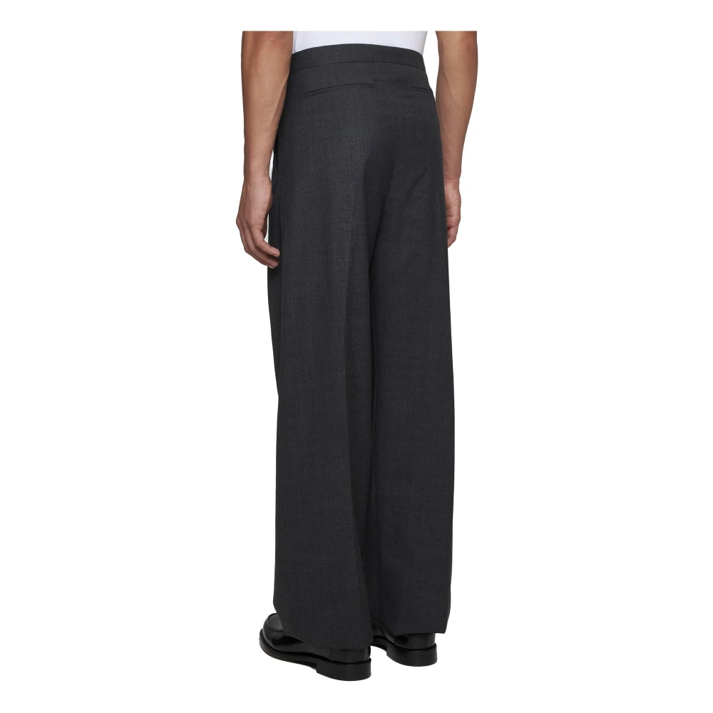 Givenchy Donkergrijze wollen tailored broek Gray Heren