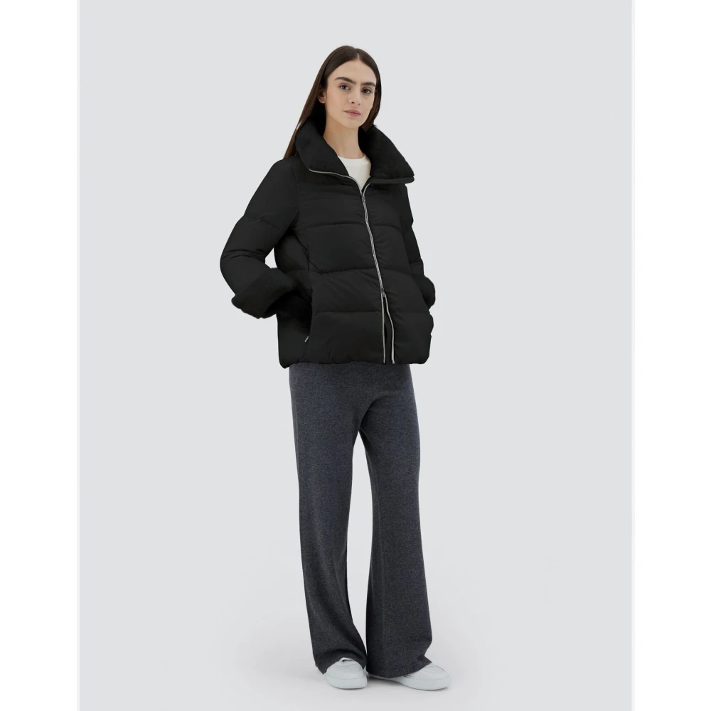 Herno Faux Fur Damesjas Black Dames