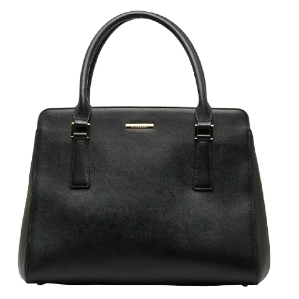 Burberry Vintage Pre-owned Leather handbags Black Dames