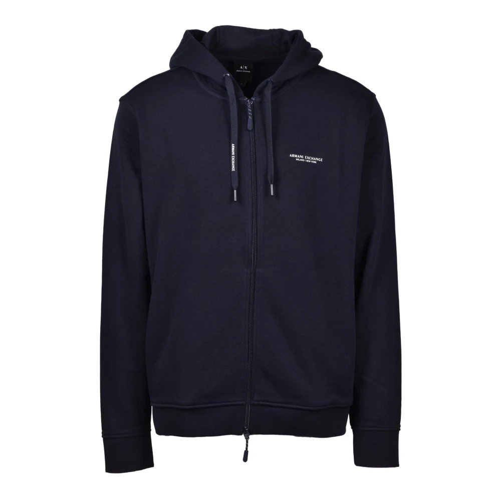 Armani Exchange Katoen Elastaan Sweatshirt Blue Heren