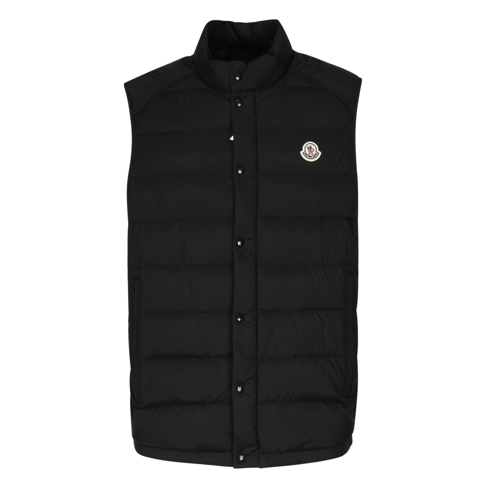 Moncler Zwarte Barthe Vest Winterjas Black Heren