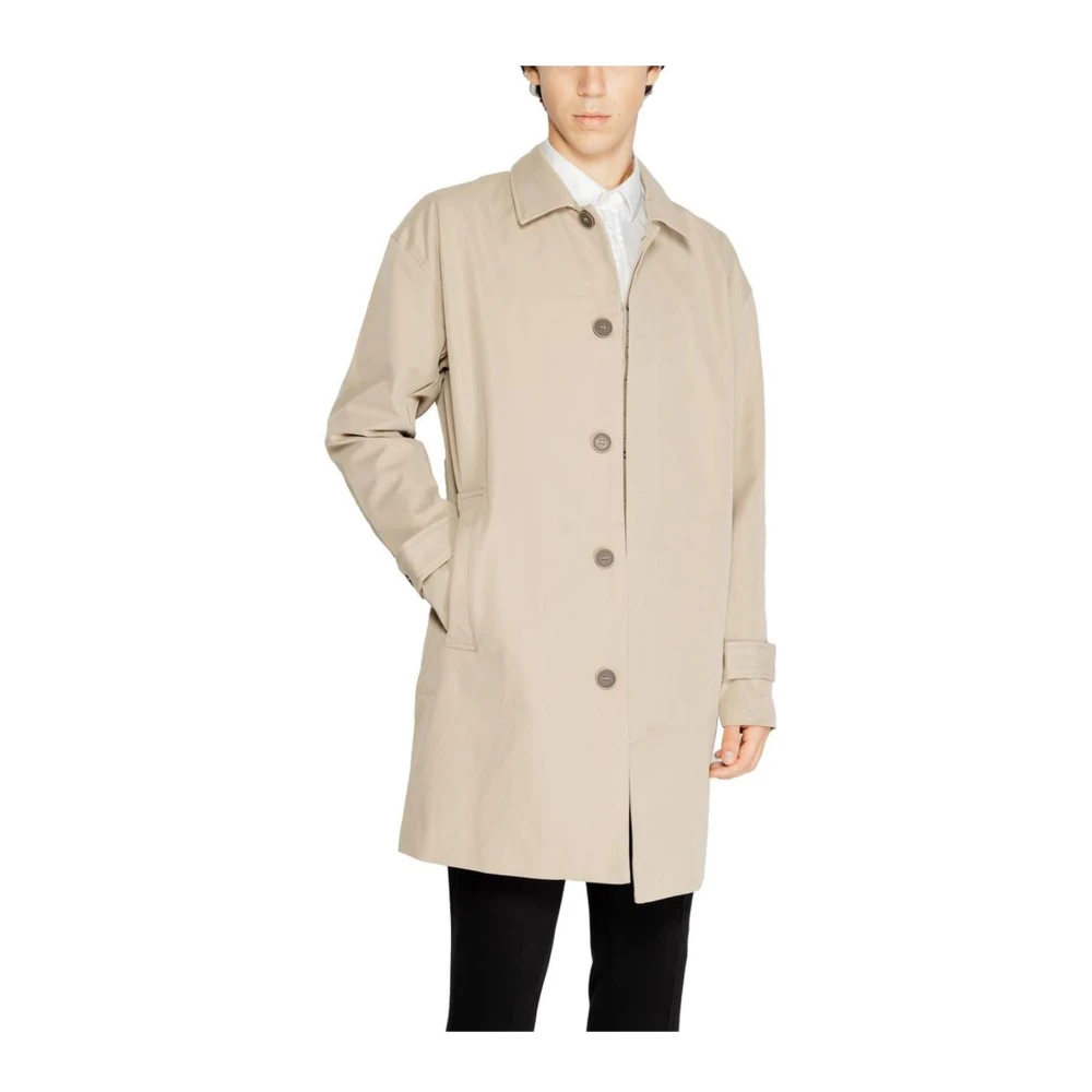 Only & Sons Beige Polyester Herfst Winter Jas Collectie Beige Heren