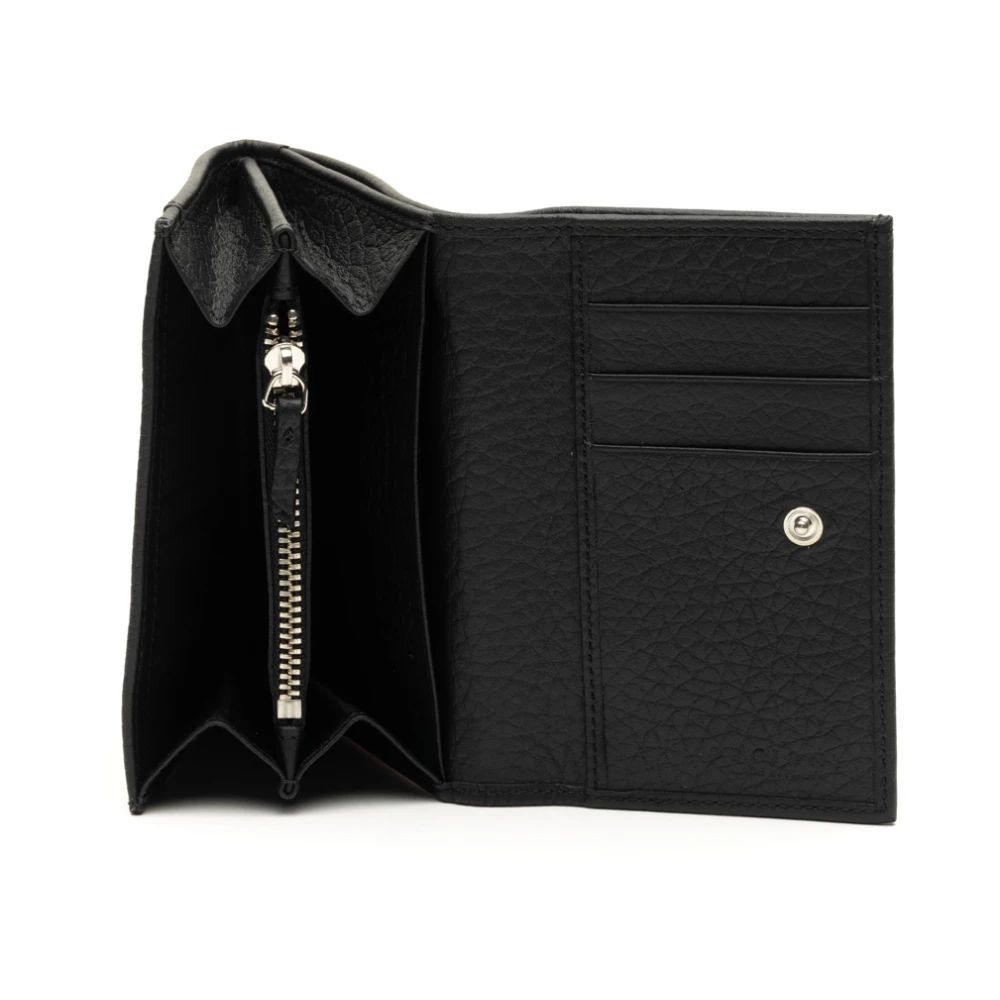 Orciani Zwarte Zachte Portemonnee Black Dames