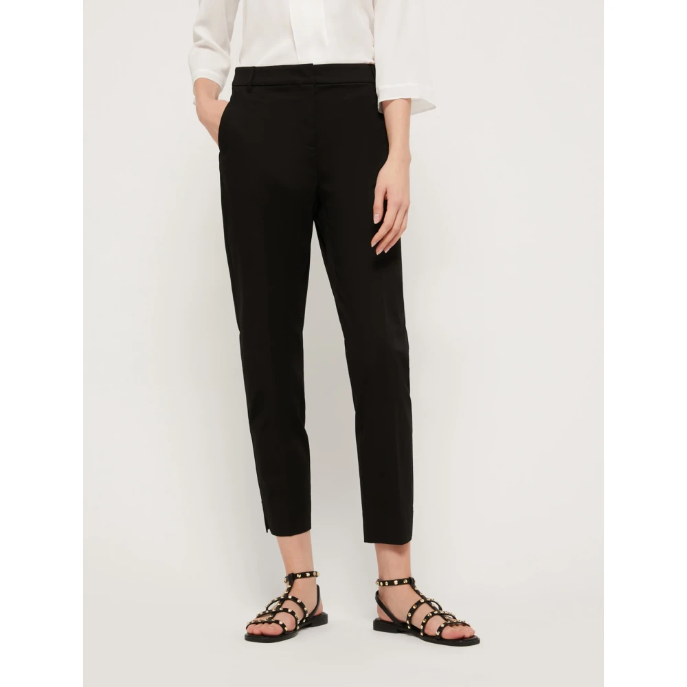Pennyblack Slim Cotton Satin Chinos Black Dames