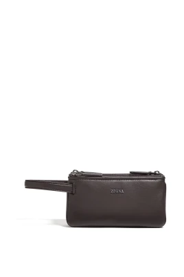 Pouch i mjukt läder