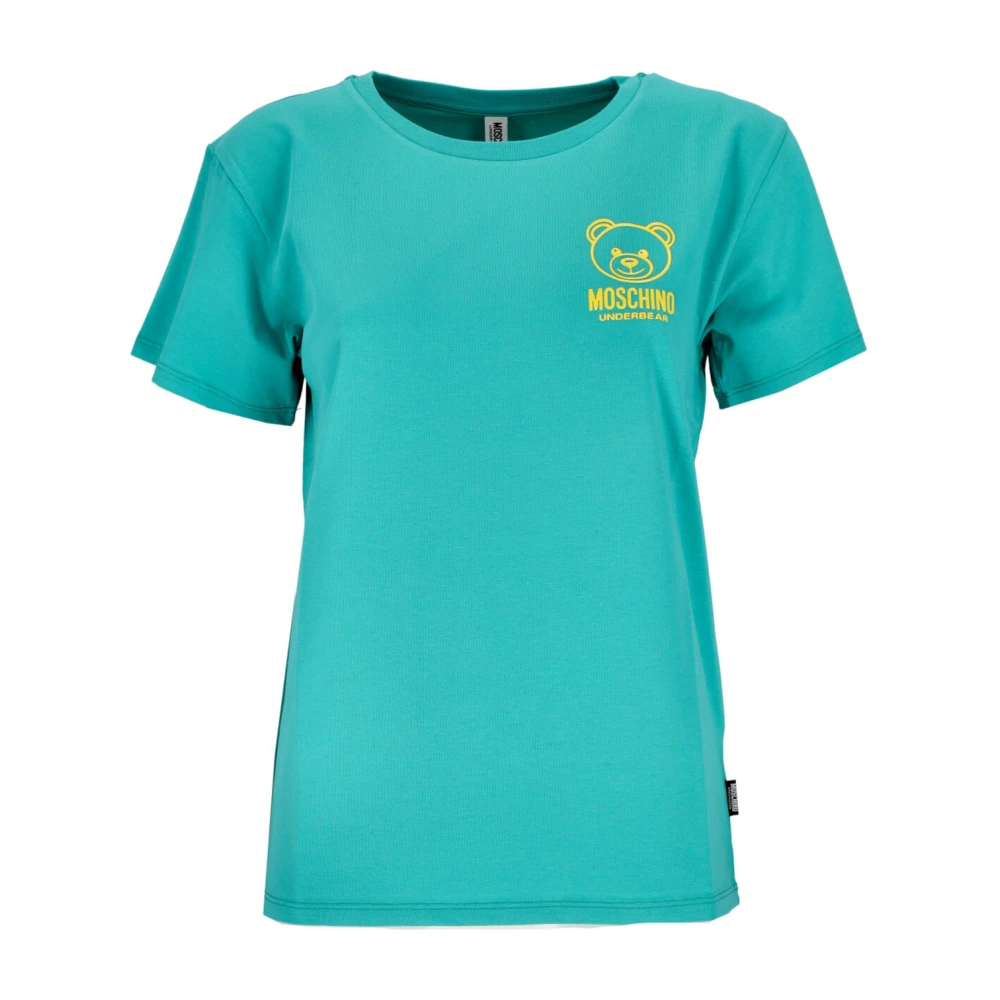 Moschino Blauwe T-shirts en Polos 1V6A070344060374 Blue Dames