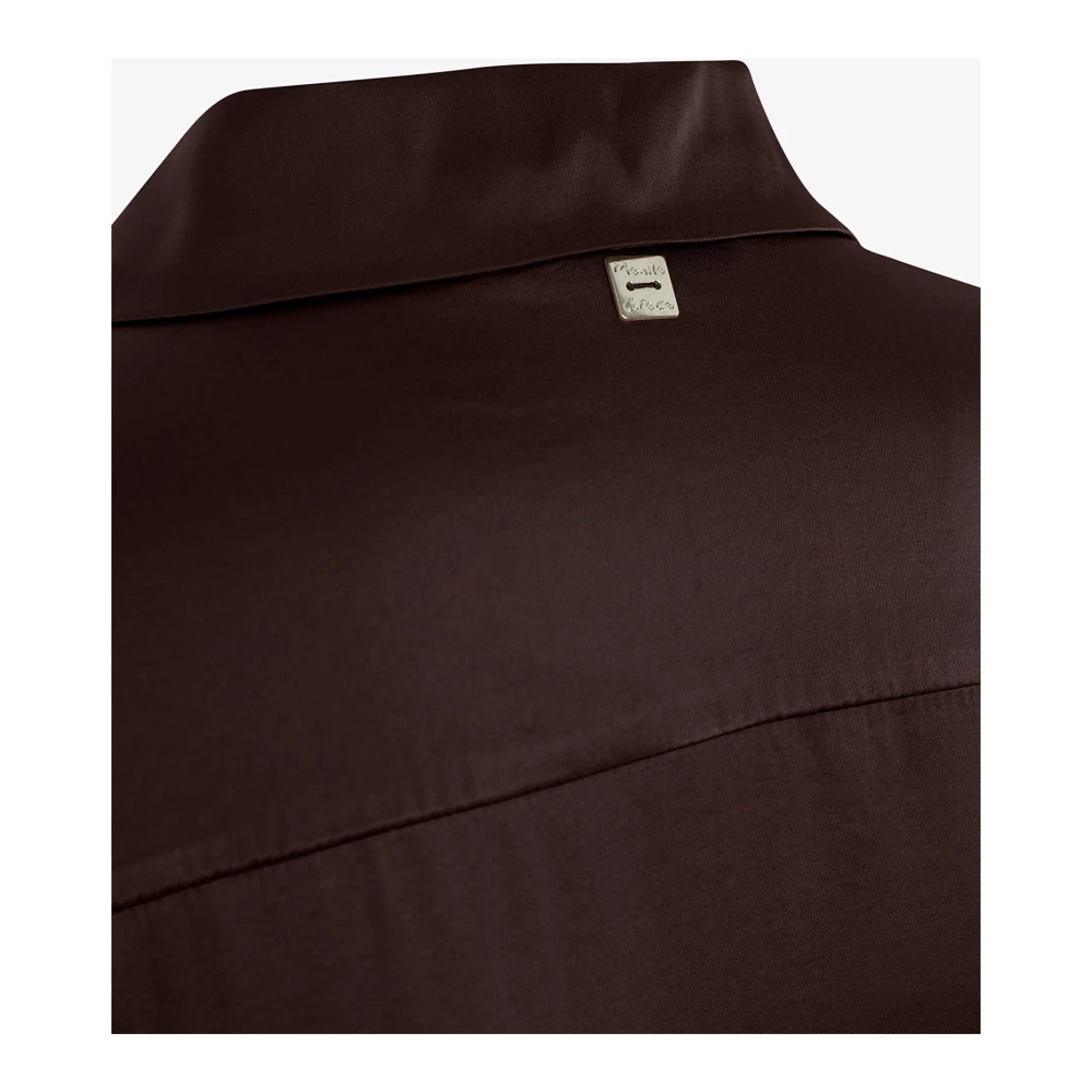Manila Grace Slim Shirt Art. C145Vu Brown Dames