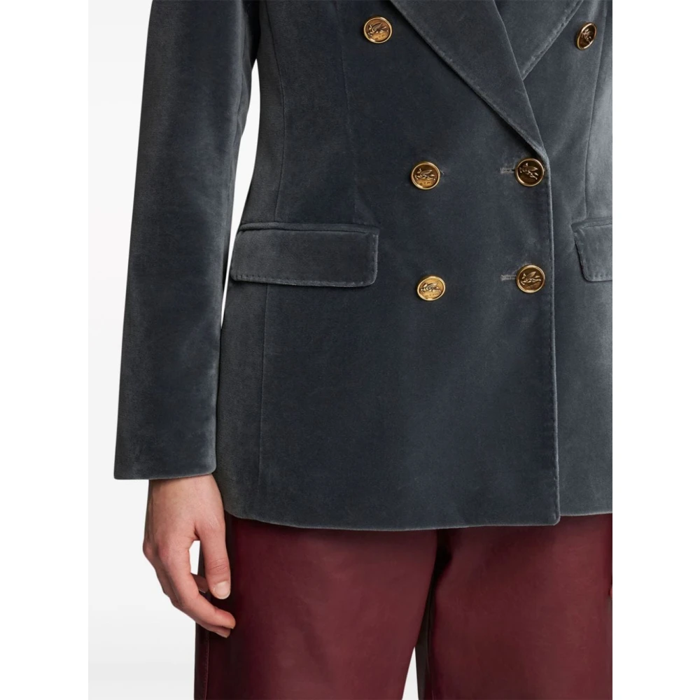 ETRO Heldere Blauwe Buitenkleding voor Vrouwen Aw24 Blue Dames