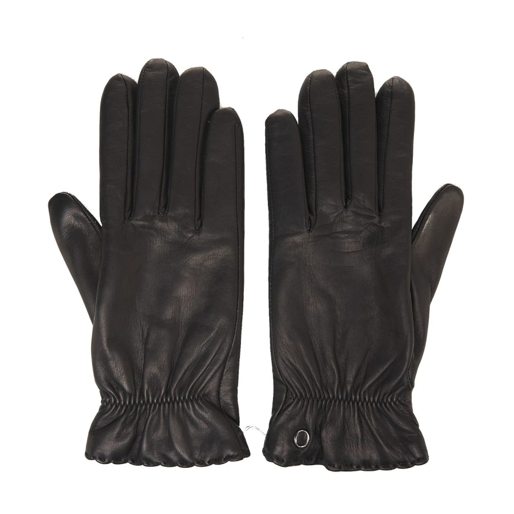 Orciani Zwarte Leren Handschoenen Stijlvol Accessoire Black Dames