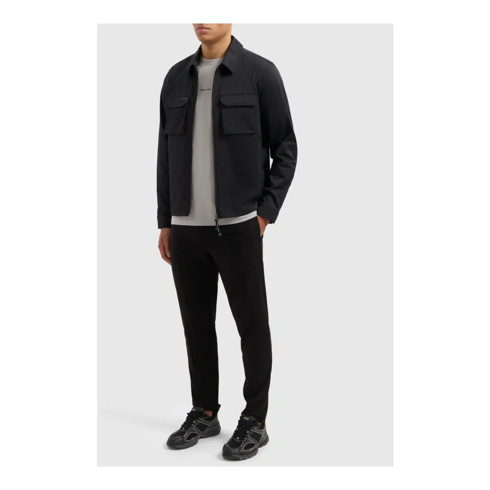 Pure Path Stretch Overshirt in Zwart Black Heren